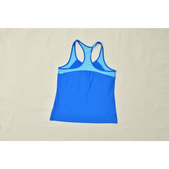 Under Armour HeatGear Women's Blue Racerback Tank Top Size XL Workout Polyester - Picture 2 of 8